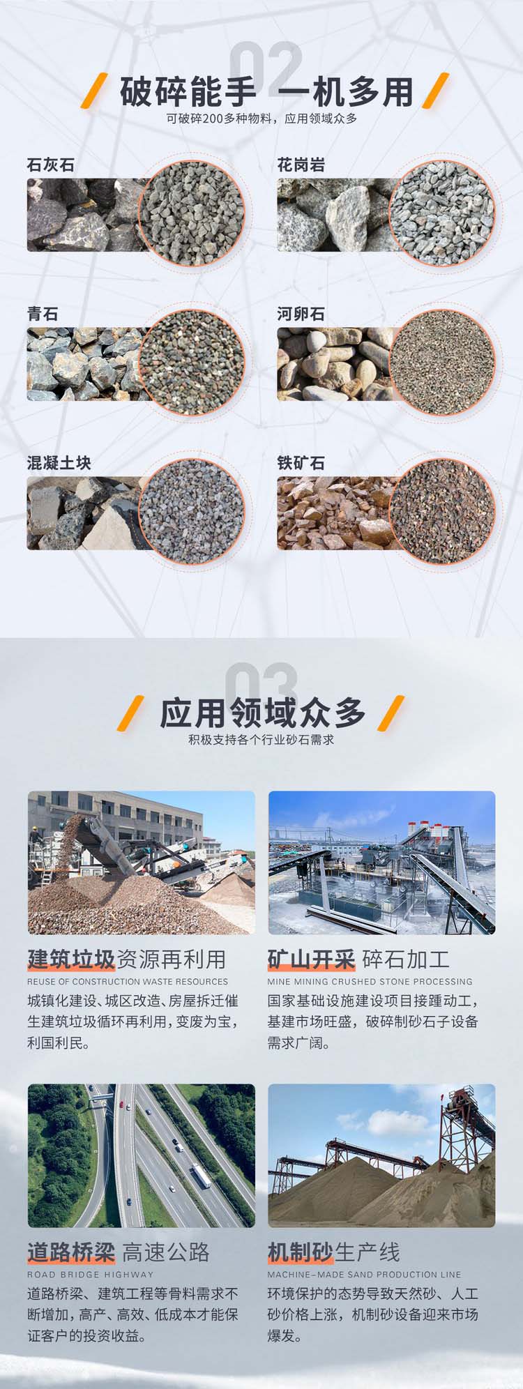 石厂碎石机应用领域